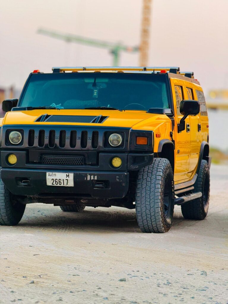 yellow hummer desert safari